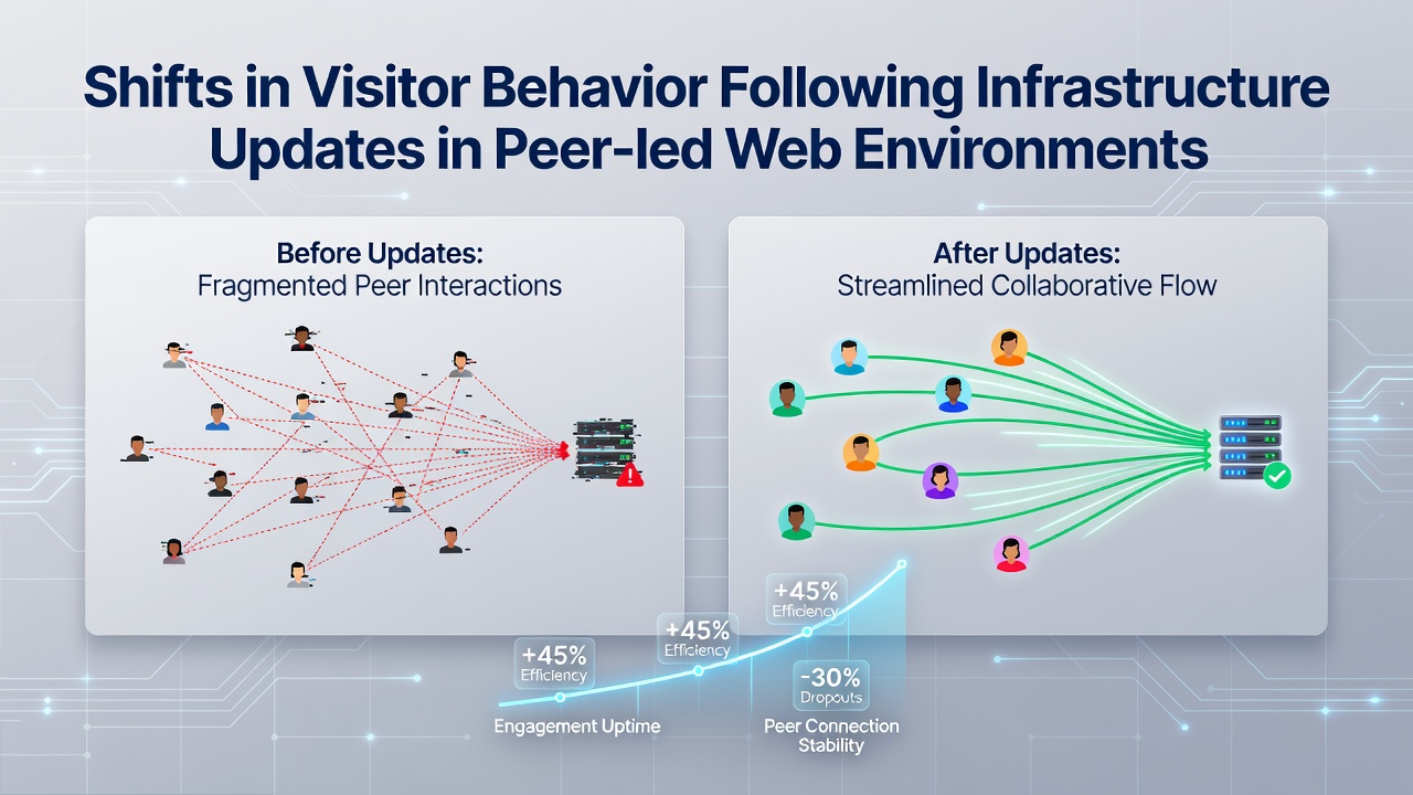 Shifts in Visitor Behavior Following Infrastructure Updates in Peer-Led Web Environments